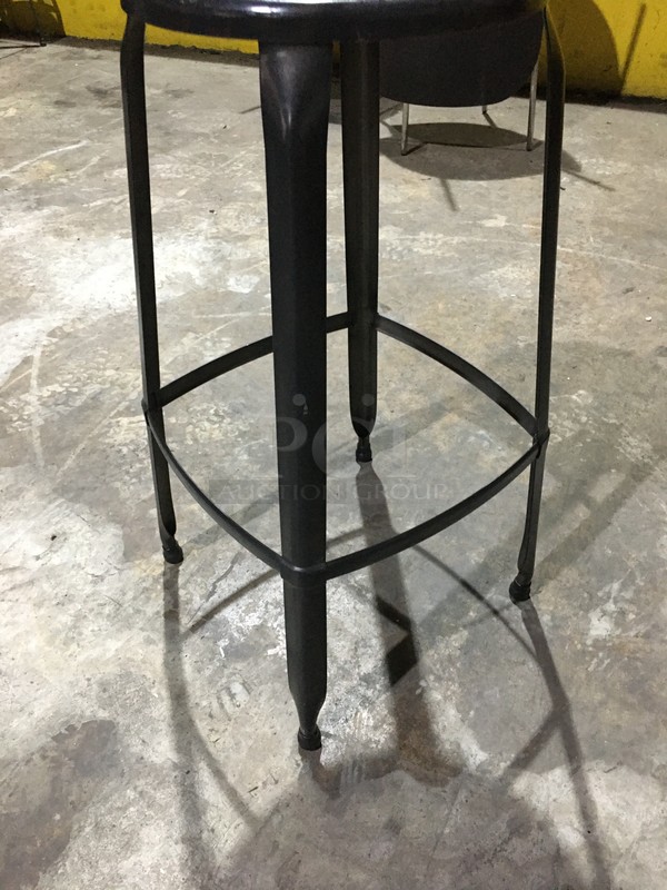 Modern Style Bar High Stool! With Round Seat! 2 X Your Bid! - Image 2 of 4
