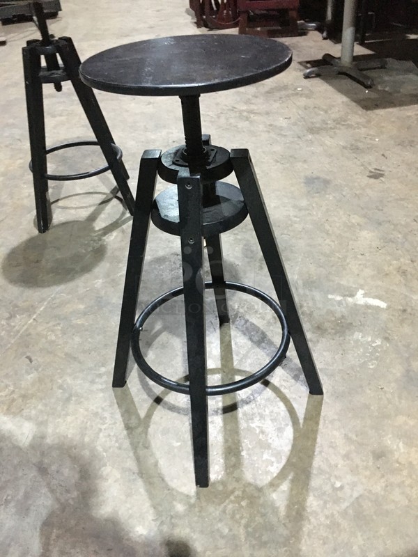 Ikea Wooden Style Dining Stool! With Round Seat! 4 X Your Bid! - Image 4 of 6