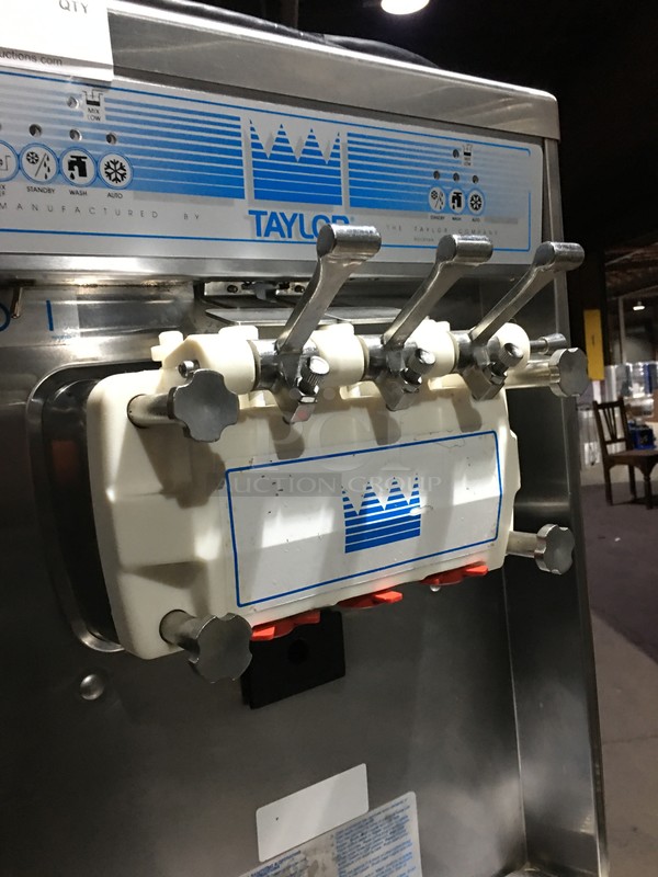 Taylor Commercial Floor Style 3 Flavor Soft Serve Ice Cream Machine! All Stainless Steel! Model 79433 Serial K8025796! 208/230V 3Phase! On Commercial Casters! Working When Removed! - Image 5 of 9