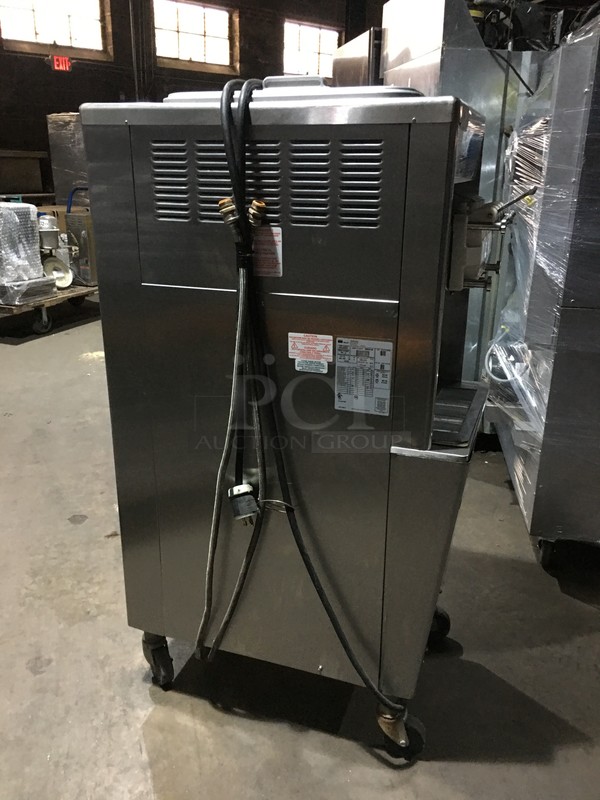 Taylor Commercial Floor Style 3 Flavor Soft Serve Ice Cream Machine! All Stainless Steel! Model 79433 Serial K8025798! 208/230V 3Phase! On Commercial Casters! Working When Removed! - Image 2 of 9