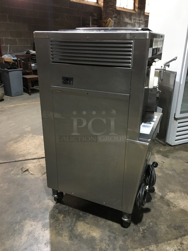Taylor Commercial Floor Style 3 Handle Soft Serve Ice Cream Machine! All Stainless Steel! Model 75427 Serial H4092330! 208/230V 1Phase! On Commercial Casters! - Image 2 of 9