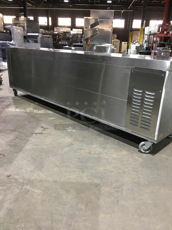 FAB! Elm Brook Commercial Refrigerated 3 Door Bar Back Cooler! All Stainless Steel! Model ERR61230 Serial 25! 120V 1Phase! On Commercial Casters! - Image 3 of 9