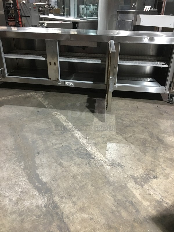 FAB! Elm Brook Commercial Refrigerated 3 Door Bar Back Cooler! All Stainless Steel! Model ERR61230 Serial 25! 120V 1Phase! On Commercial Casters! - Image 5 of 9
