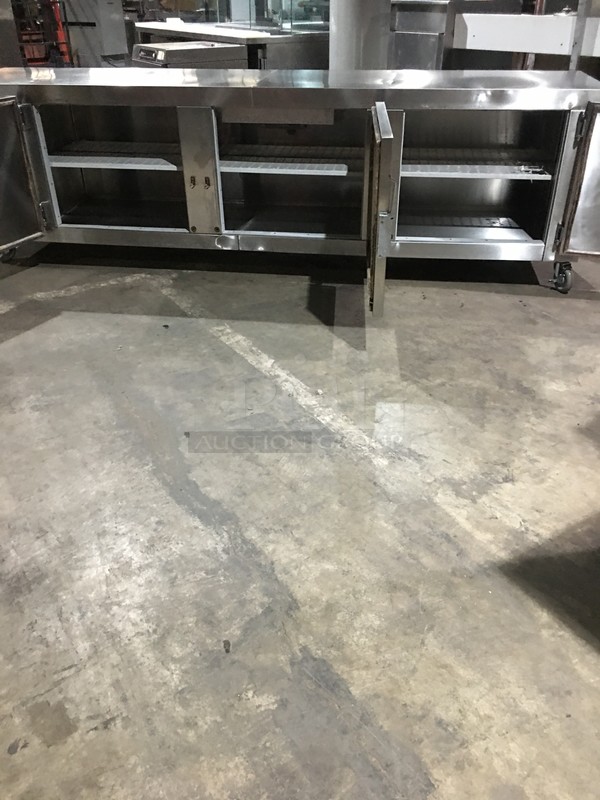 FAB! Elm Brook Commercial Refrigerated 3 Door Bar Back Cooler! All Stainless Steel! Model ERR61230 Serial 25! 120V 1Phase! On Commercial Casters! - Image 6 of 9