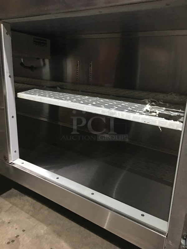 FAB! Elm Brook Commercial Refrigerated 3 Door Bar Back Cooler! All Stainless Steel! Model ERR61230 Serial 25! 120V 1Phase! On Commercial Casters! - Image 7 of 9