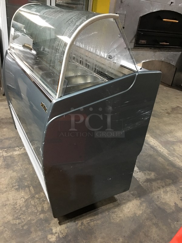 Sevel Commercial Refrigerated Gelato Display Case! With Pull Up Rear Door! With Curved Glass! Model SLM6G Serial J121232! 230V! - Image 2 of 10