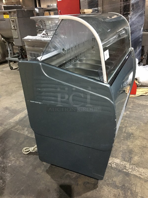 Sevel Commercial Refrigerated Gelato Display Case! With Pull Up Rear Door! With Curved Glass! Model SLM6G Serial J121232! 230V! - Image 3 of 10