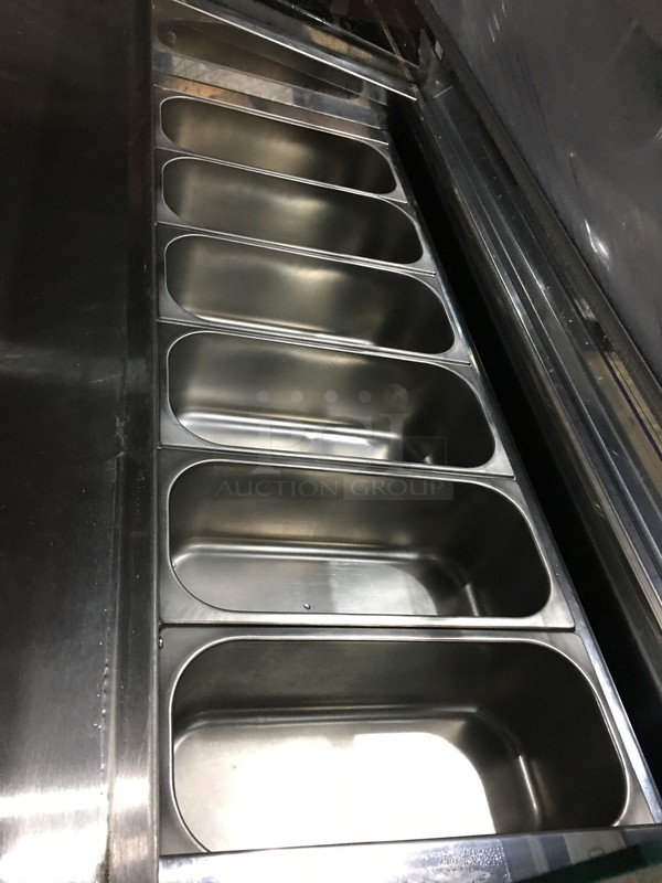 Sevel Commercial Refrigerated Gelato Display Case! With Pull Up Rear Door! With Curved Glass! Model SLM6G Serial J121232! 230V! - Image 5 of 10