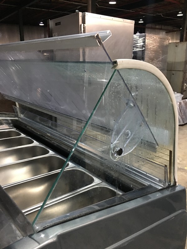 Sevel Commercial Refrigerated Gelato Display Case! With Pull Up Rear Door! With Curved Glass! Model SLM6G Serial J121232! 230V! - Image 7 of 10