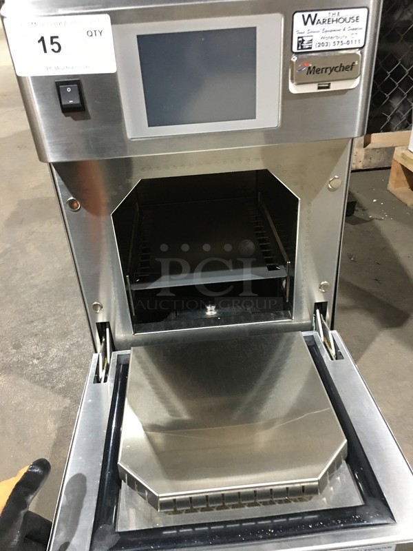 NEW! OUT OF THE BOX! Merrychef Commercial Countertop Rapid Cook Oven! All Stainless Steel! Model EIKONE2 Serial 1505213090098! On Legs! - Image 5 of 8