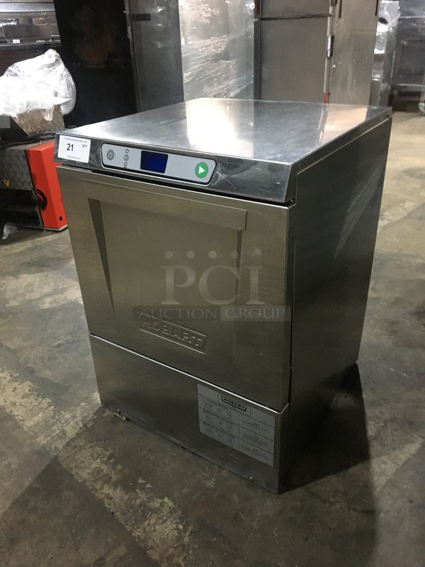 FAB! New Body Style! Hobart Commercial Under The Counter Dishwasher! With Dish Rack! All Stainless Steel! Model LXEH Serial 231158791! 120/208/240V 1Phase!  - Image 9 of 10