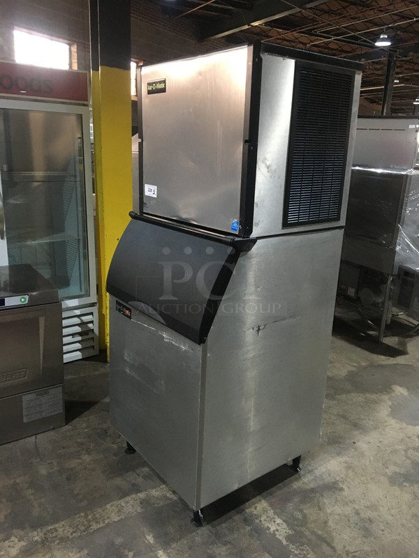 Ice-O-Matic Commercial Ice Making Machine! On Ice Bin! All Stainless Steel! Model ICE1006HA5 Serial 14041280011655! 208/230V 1Phase! On Legs! 2 X Your Bid! Makes One Unit! - Image 2 of 7