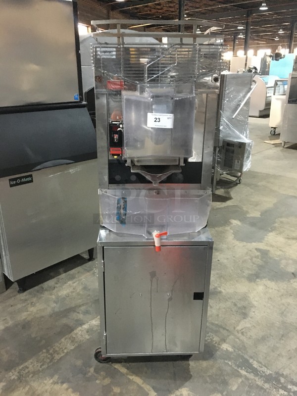 Automatic Specialty Juicer Commercial Heavy Duty Floor Style Juicer! All Stainless Steel! With Underneath Storage Space! On Commercial Casters! - Image 1 of 12