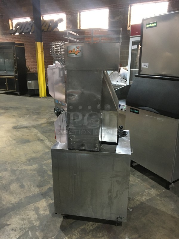 Automatic Specialty Juicer Commercial Heavy Duty Floor Style Juicer! All Stainless Steel! With Underneath Storage Space! On Commercial Casters! - Image 3 of 12