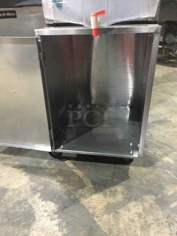 Automatic Specialty Juicer Commercial Heavy Duty Floor Style Juicer! All Stainless Steel! With Underneath Storage Space! On Commercial Casters! - Image 10 of 12