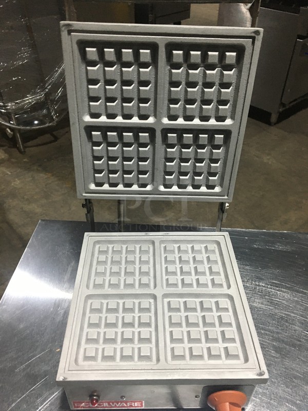 FAB! NEW! Cecilware Commercial Countertop Belgium Waffle Maker! All Stainless Steel! Model BWB120 Serial 726129! 110V! - Image 7 of 10
