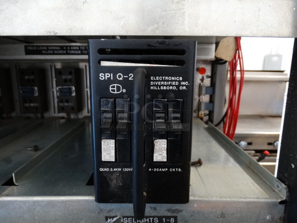 Black Metal theatre Switchboard Mark Series Case For Rack Units. Includes 2 SPI Q-2 Dimmer Modules. 28x23x87 - Image 11 of 12