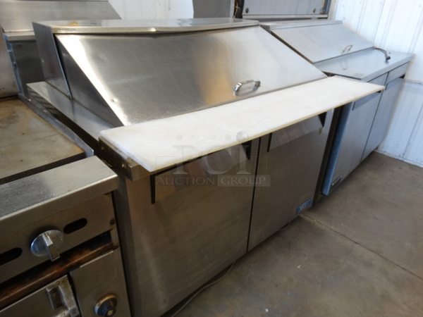 NICE! Turbo Air Model MST-48-18 Stainless Steel Commercial Sandwich Salad Prep Table Bain Marie Mega Top on Commercial Casters. 115 Volts, 1 Phase. 48x37x46. Tested and Working! - Image 4 of 10