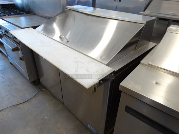 NICE! Turbo Air Model MST-48-18 Stainless Steel Commercial Sandwich Salad Prep Table Bain Marie Mega Top on Commercial Casters. 115 Volts, 1 Phase. 48x37x46. Tested and Working! - Image 10 of 10