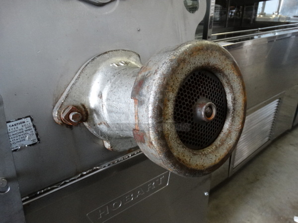 GORGEOUS! Hobart Model MG1632 Metal Commercial Floor Style Meat Mixer Grinder on Commercial Casters. 27x50x49 - Image 5 of 11