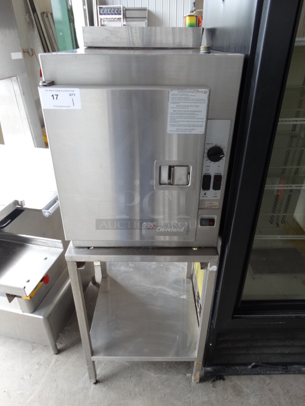 STUNNING! Cleveland Model 21CGA5 Stainless Stel Commercial Natural Gas Powered Single Compartment Steam Cabinet on Stand. 21x32x61 - Image 1 of 8
