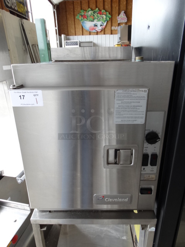 STUNNING! Cleveland Model 21CGA5 Stainless Stel Commercial Natural Gas Powered Single Compartment Steam Cabinet on Stand. 21x32x61 - Image 3 of 8