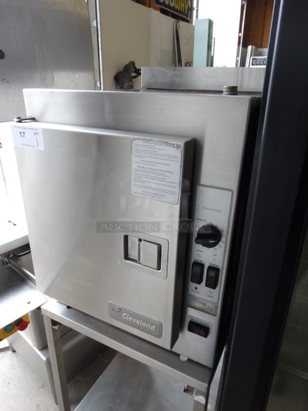 STUNNING! Cleveland Model 21CGA5 Stainless Stel Commercial Natural Gas Powered Single Compartment Steam Cabinet on Stand. 21x32x61 - Image 6 of 8