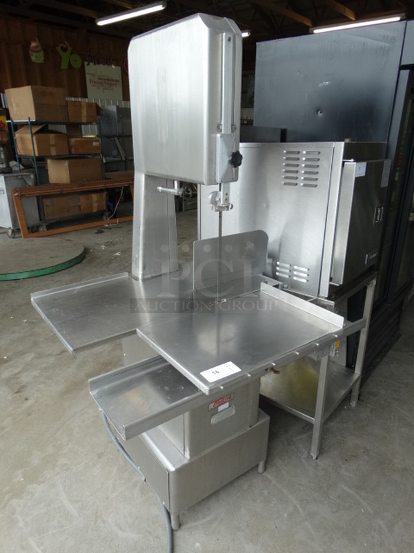 SWEET! Biro Model B-40AT Stainless Steel Commercial Floor Style Meat Saw. 220 Volts, 3 Phase. 41x34x72 - Image 3 of 9