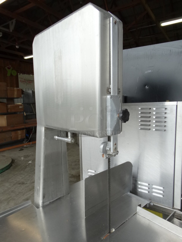 SWEET! Biro Model B-40AT Stainless Steel Commercial Floor Style Meat Saw. 220 Volts, 3 Phase. 41x34x72 - Image 4 of 9