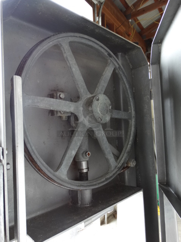 SWEET! Biro Model B-40AT Stainless Steel Commercial Floor Style Meat Saw. 220 Volts, 3 Phase. 41x34x72 - Image 6 of 9