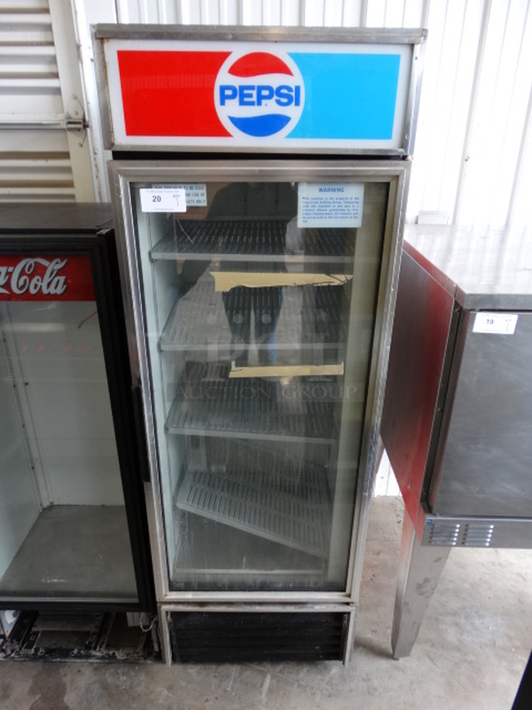 NICE! True Model GDM-23 Metal Commercial Single Door Reach In Cooler Merchandiser. 115 Volts, 1 Phase. 27x30x79. Cannot Test Due To Cut Power Cord - Image 1 of 5