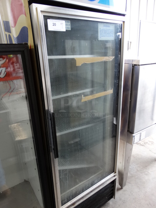 NICE! True Model GDM-23 Metal Commercial Single Door Reach In Cooler Merchandiser. 115 Volts, 1 Phase. 27x30x79. Cannot Test Due To Cut Power Cord - Image 2 of 5