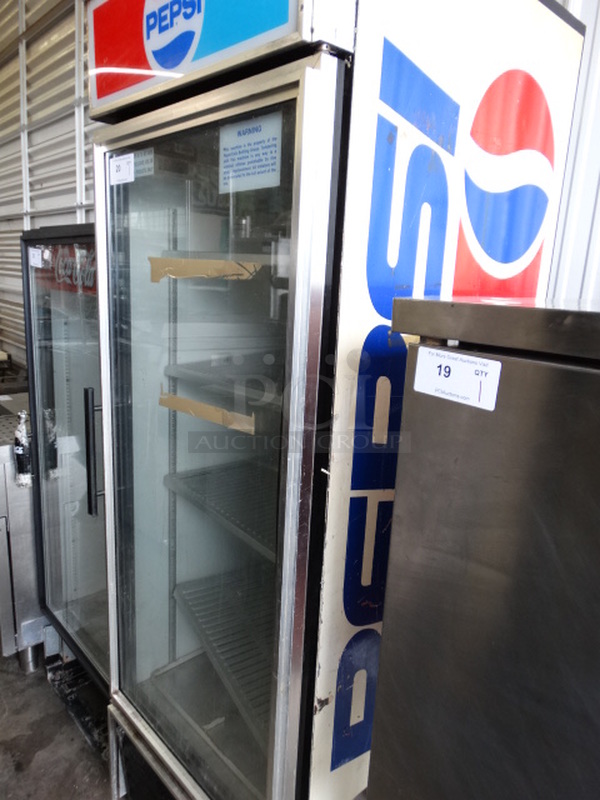 NICE! True Model GDM-23 Metal Commercial Single Door Reach In Cooler Merchandiser. 115 Volts, 1 Phase. 27x30x79. Cannot Test Due To Cut Power Cord - Image 3 of 5