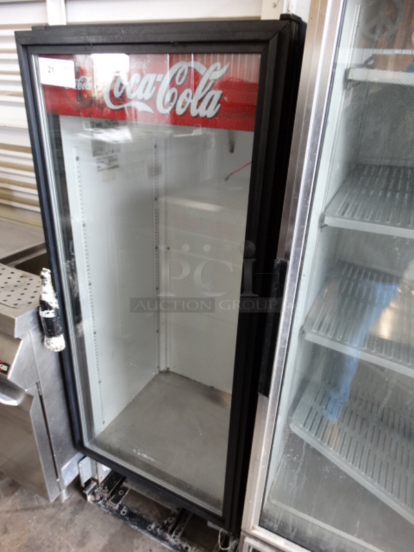NICE! 2001 True Model GDM-12 Metal Commercial Single Door Reach In Cooler Merchandiser. 115 Volts, 1 Phase. 25x24x63. Tested and Powers On But Does Not Get Cold - Image 2 of 6