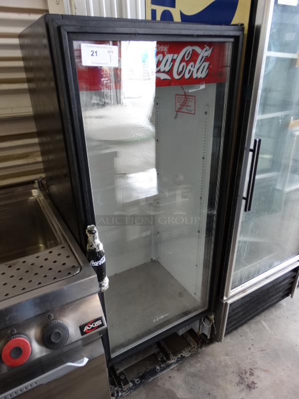 NICE! 2001 True Model GDM-12 Metal Commercial Single Door Reach In Cooler Merchandiser. 115 Volts, 1 Phase. 25x24x63. Tested and Powers On But Does Not Get Cold - Image 3 of 6