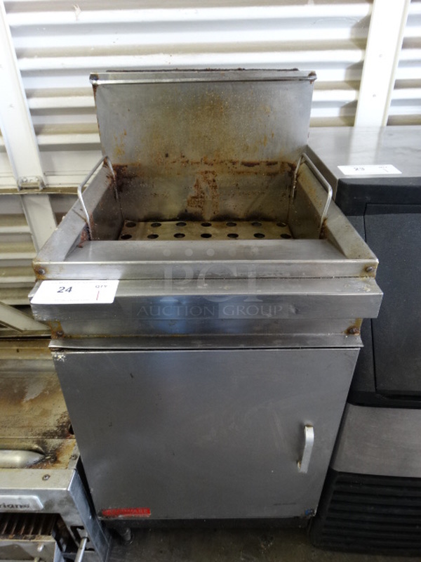 GREAT! Stainless Steel Commercial Gas Powered Deep Fat Fryer. 18x23x40