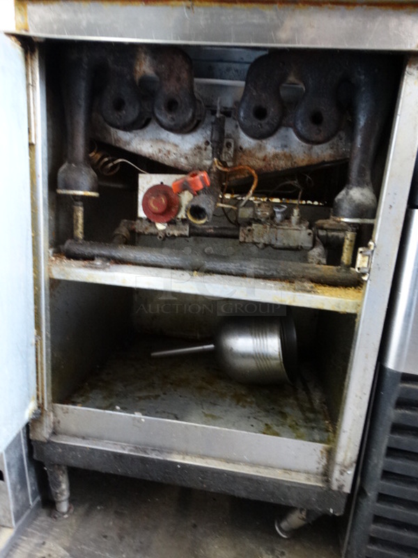 GREAT! Stainless Steel Commercial Gas Powered Deep Fat Fryer. 18x23x40 - Image 6 of 8