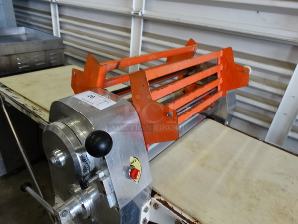 GORGEOUS! Thunderbird Model TBD-500 Metal Commercial Floor Style Reversible Dough Sheeter on Commercial Casters. 220 Volts, 1 Phase. 85x35x46 - Image 3 of 9