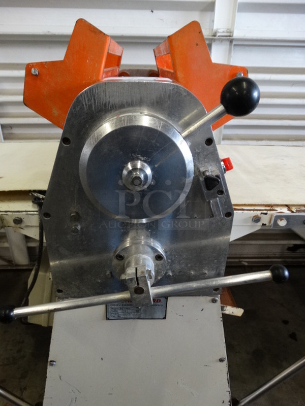 GORGEOUS! Thunderbird Model TBD-500 Metal Commercial Floor Style Reversible Dough Sheeter on Commercial Casters. 220 Volts, 1 Phase. 85x35x46 - Image 4 of 9