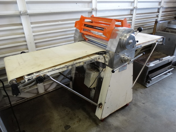 GORGEOUS! Thunderbird Model TBD-500 Metal Commercial Floor Style Reversible Dough Sheeter on Commercial Casters. 220 Volts, 1 Phase. 85x35x46 - Image 5 of 9