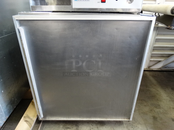 GREAT! Silver King Model SKUCF7F Stainless Steel Commercial Single Door Undercounter Freezer on Commercial Casters. 115 Volts, 1 Phase. 27x28x32. Tested and Powers On But Temps at 38 Degrees
