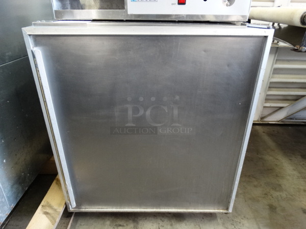 GREAT! Silver King Model SKUCF7F Stainless Steel Commercial Single Door Undercounter Freezer on Commercial Casters. 115 Volts, 1 Phase. 27x28x32. Tested and Powers On But Temps at 38 Degrees - Image 1 of 5