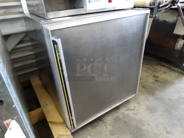 GREAT! Silver King Model SKUCF7F Stainless Steel Commercial Single Door Undercounter Freezer on Commercial Casters. 115 Volts, 1 Phase. 27x28x32. Tested and Powers On But Temps at 38 Degrees - Image 3 of 5