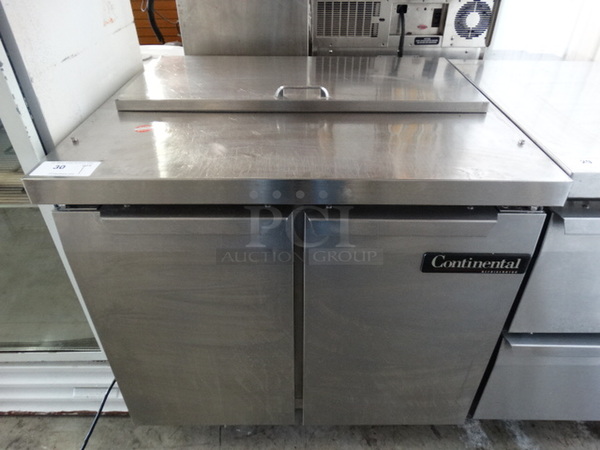 NICE! Continental Model SW36-10 Stainless Steel Commercial Prep Table on Commercial Casters. 115 Volts, 1 Phase. 36x30x36. Tested and Working! - Image 1 of 7