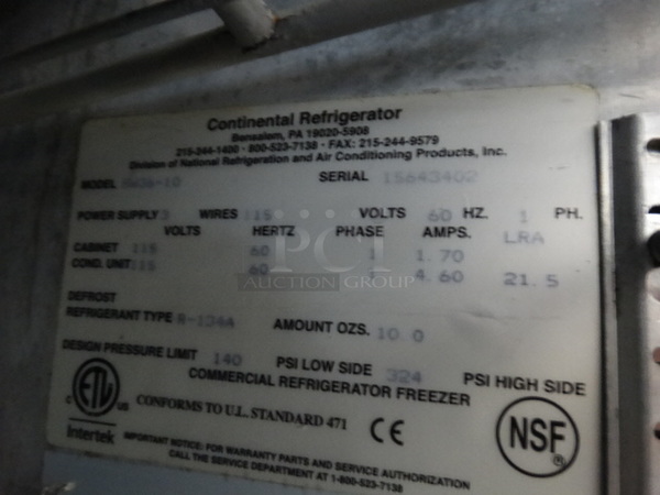NICE! Continental Model SW36-10 Stainless Steel Commercial Prep Table on Commercial Casters. 115 Volts, 1 Phase. 36x30x36. Tested and Working! - Image 6 of 7