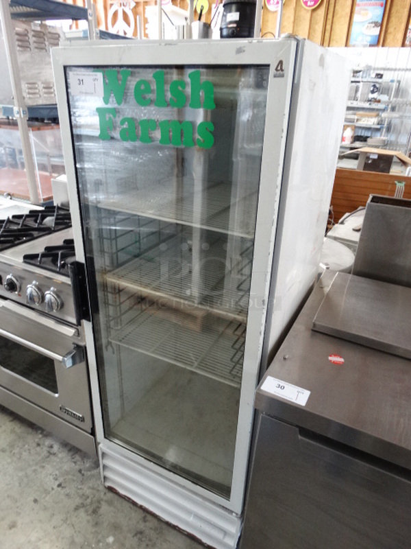 NICE! Beverage Air Model MT12 Metal Commercial Single Door Reach In Cooler Merchandiser. 115 Volts, 1 Phase. 24x24x62. Tested and Powers On But Does Not Get Cold - Image 2 of 5