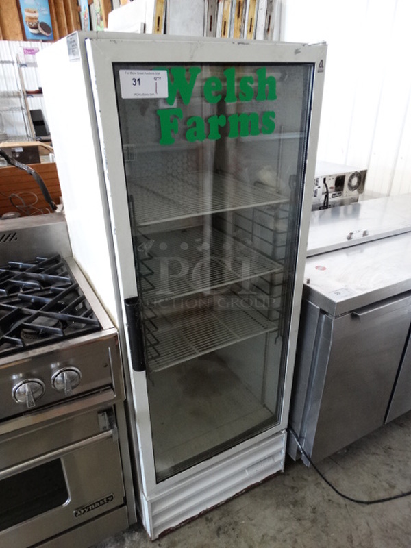 NICE! Beverage Air Model MT12 Metal Commercial Single Door Reach In Cooler Merchandiser. 115 Volts, 1 Phase. 24x24x62. Tested and Powers On But Does Not Get Cold - Image 3 of 5
