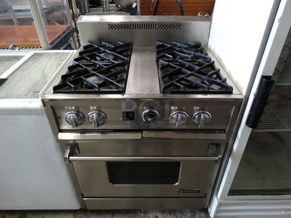 GREAT! Dynasty Stainless Steel Commercial Gas Powered 4 Burner Range w/ CONVECTION Oven. 30x28x42 - Image 1 of 8