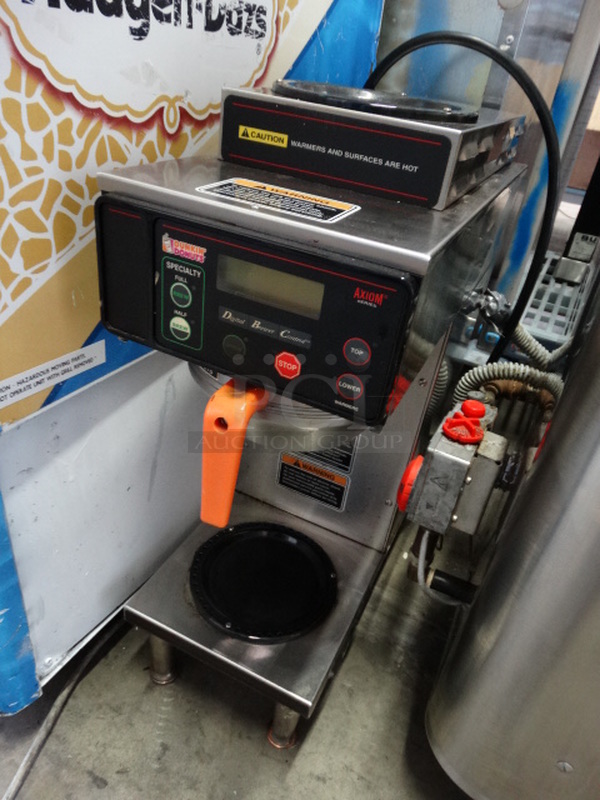NICE! 2014 Bunn Model AXIOM-35-2 Stainless Steel Commercial Countertop 2 Burner Coffee Machine w/ Metal Brew Basket. 120/208-240 Volts, 1 Phase. 12x18x23 - Image 2 of 6