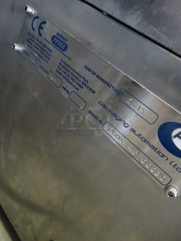 NICE! 2015 Packaging Automation Stainless Steel Commercial Countertop Sealer. 110 Volts, 1 Phase. 15x32x26. Cannot Test Due To Cut Power Cord - Image 7 of 7